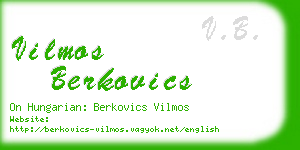 vilmos berkovics business card